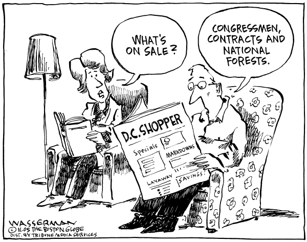 Editorial Cartoon by Dan Wasserman, Boston Globe on The Political Process