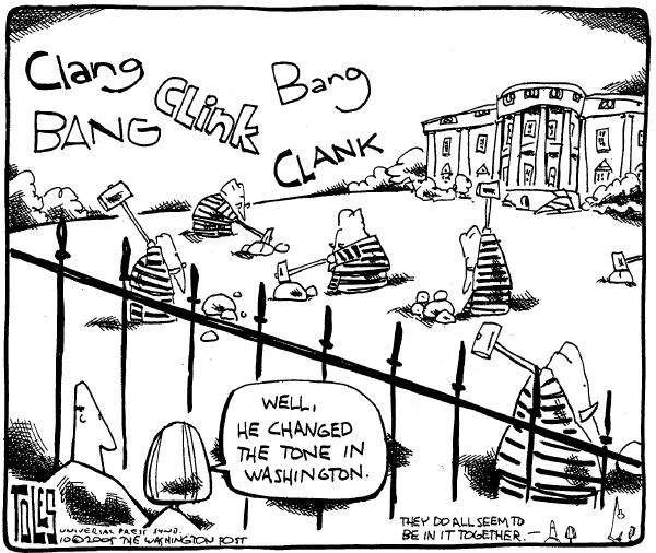 Editorial Cartoon by Tom Toles, Washington Post on The Political Process