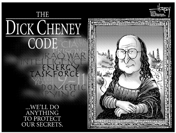 Editorial Cartoon by David Horsey, Seattle Post-Intelligencer on The Man in Charge