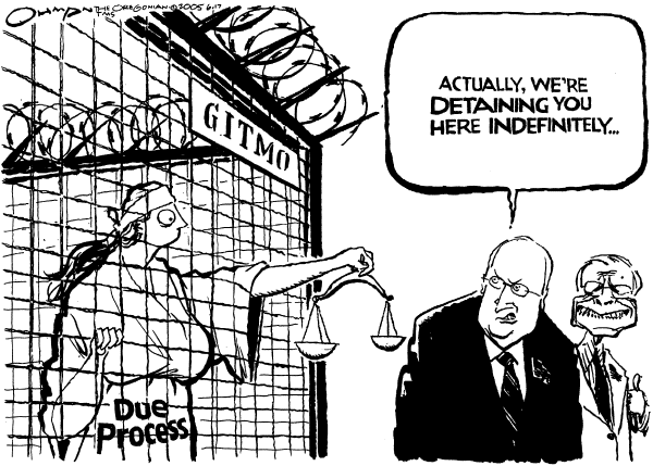 Editorial Cartoon by Jack Ohman, The Oregonian on Tortured Policies