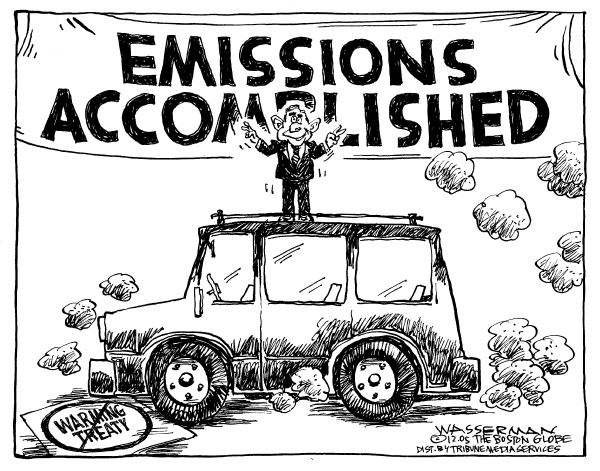 Editorial Cartoon by Dan Wasserman, Boston Globe on Global Warming