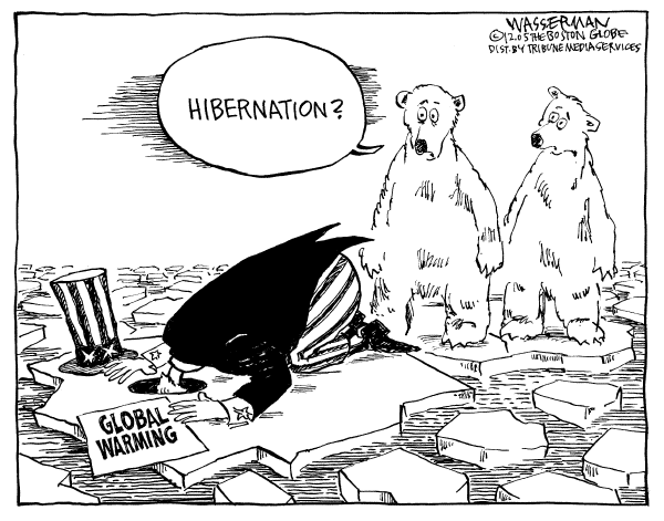 Editorial Cartoon by Dan Wasserman, Boston Globe on Global Warming