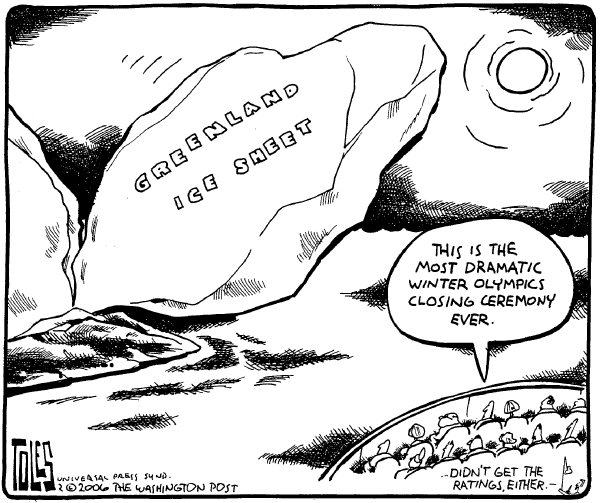 Editorial Cartoon by Tom Toles, Washington Post on Global Warming