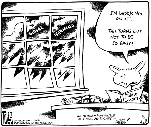 Editorial Cartoon by Tom Toles, Washington Post on Global Warming