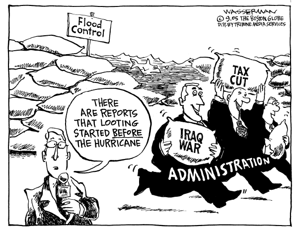 Political cartoon on Top 5 Cartoons of the Week by Dan Wasserman, Boston Globe