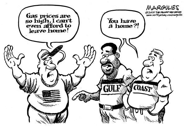 Political cartoon on Gas Prices On The Rise by Jimmy Margulies, The Record, New Jersey