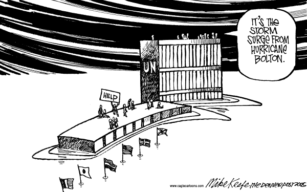 Political cartoon on Gas In Other News by Mike Keefe, Denver Post