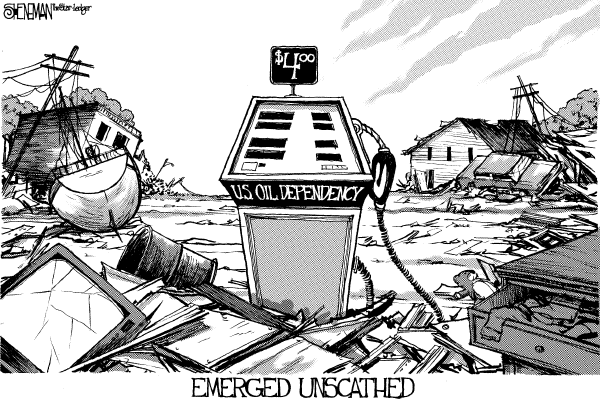 Political cartoon on Other Katrina News by Drew Sheneman, Newark Star Ledger