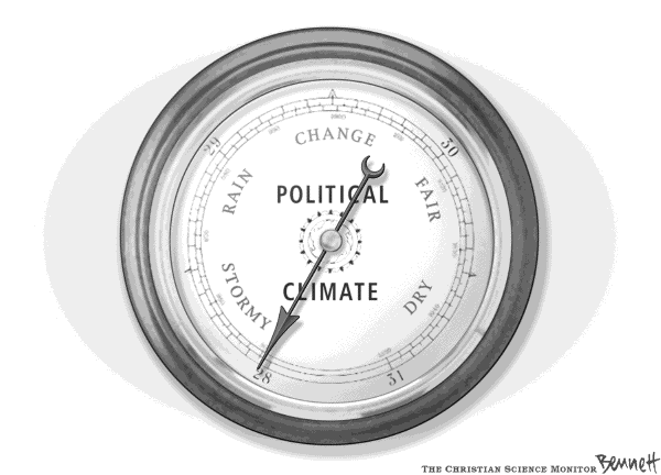 Political cartoon on In Other News by Clay Bennett, Christian Science Monitor