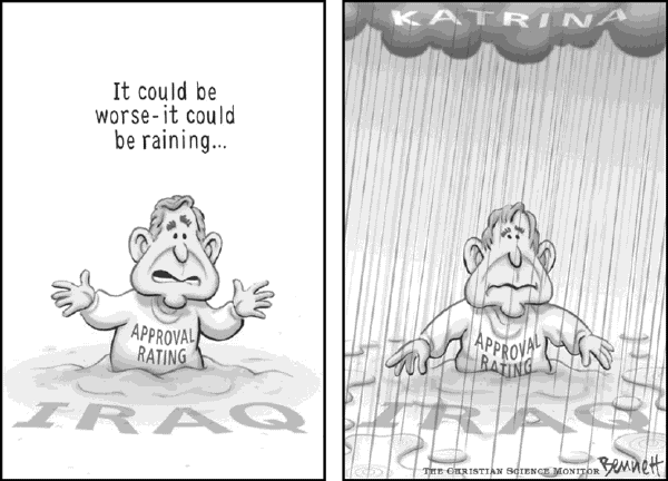 Political cartoon on In Other News by Clay Bennett, Christian Science Monitor