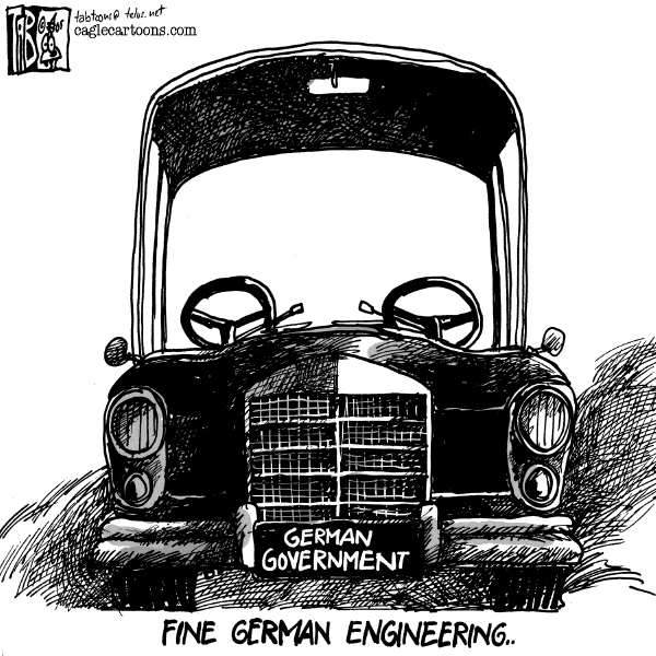 Political cartoon on German Election Outcome Uncertain by Tab (Thomas Boldt), Calgary Sun