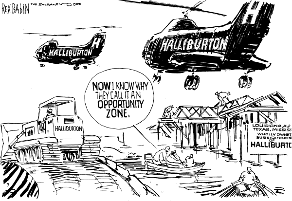 Political cartoon on Top 5 Cartoons of the Week by Rex Babin, Sacramento Bee