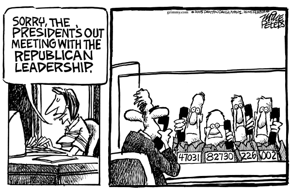 Political cartoon on Top 5 Cartoons of the Week by Mike Peters, Dayton Daily News