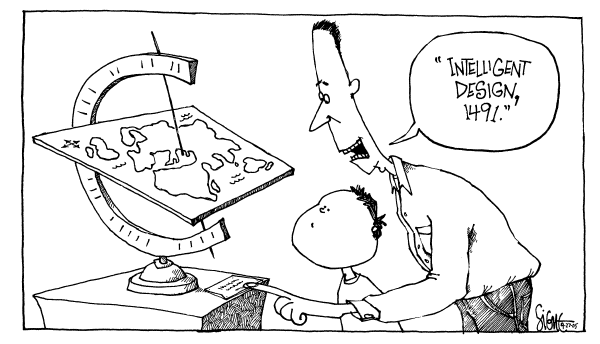 Political cartoon on In Other News by Signe Wilkinson, Philadelphia Daily News