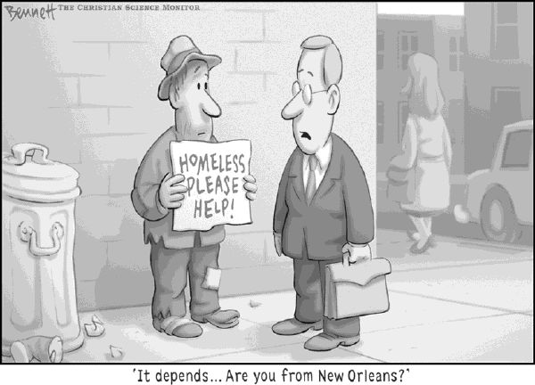Political cartoon on Economy Stays The Course by Clay Bennett, Christian Science Monitor