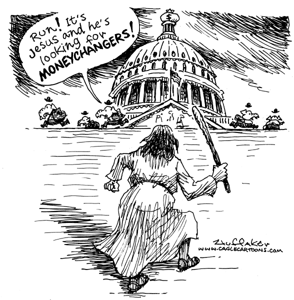 Political cartoon on Hurricane Cleanup Underway by Sandy Huffaker, Cagle Cartoons