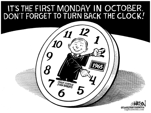Political cartoon on In Other News by RJ Matson, New York Observer