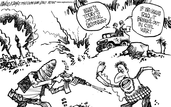 Political cartoon on Top 5 Cartoons of the Week by Mike Keefe, Denver Post