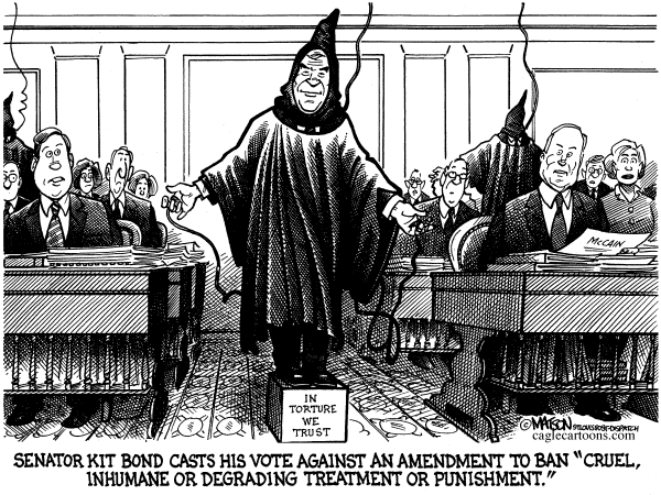 Political cartoon on Torture Rules Debated by RJ Matson, New York Observer