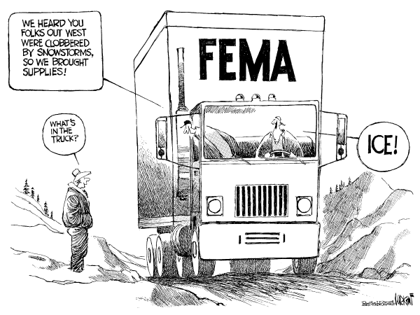 Political cartoon on In Other News by Don Wright, Palm Beach Post