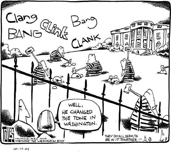 Political cartoon on Top 5 Cartoons of the Week by Tom Toles, Washington Post