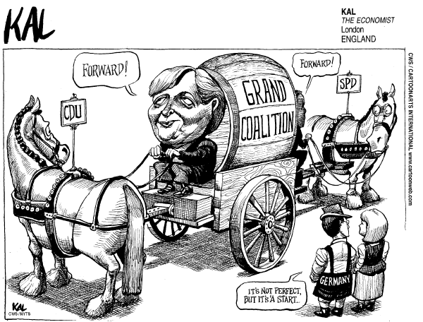 Political cartoon on In Other News by Kal, The Economist, London