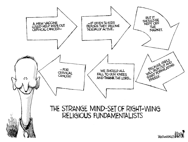 Political cartoon on In Other News by Don Wright, Palm Beach Post