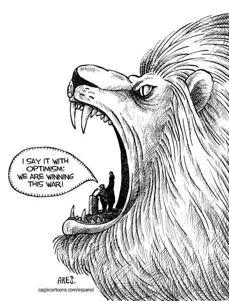 Political cartoon on Iraqis Vote on Constitution by Aristides Esteban Hernandez Guerrero, Juventud Rebelde (Havana)