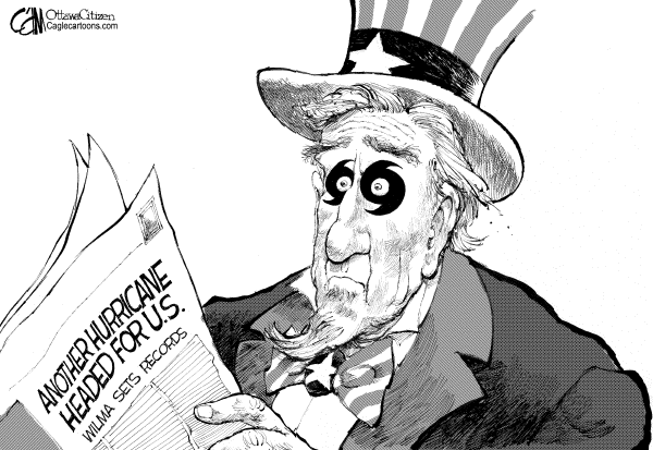 Political cartoon on Natural Disasters Continue by Cam 