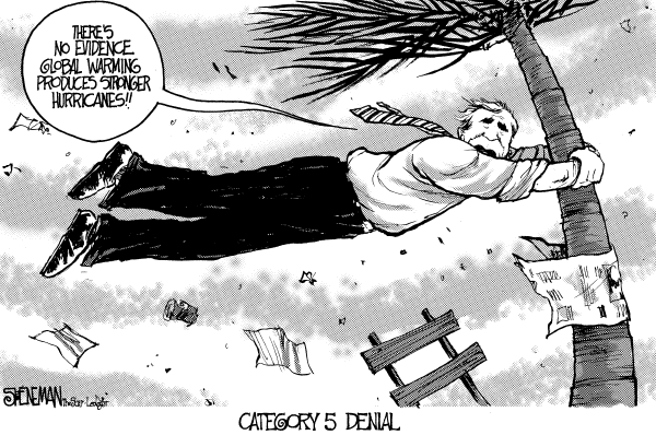 Political cartoon on Natural Disasters Continue by Kevin Siers, Charlotte Observer