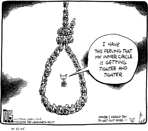 Political cartoon on White House Braces for Indictments by Tom Toles, Washington Post