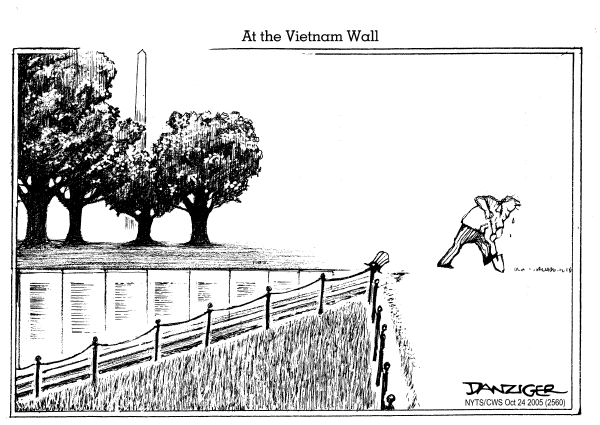 Political cartoon on US Reaches Milestone in Iraq by Jeff Danziger, Cartoonists & Writers Syndicate