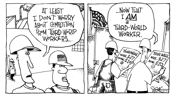 Political cartoon on In Other News by Signe Wilkinson, Philadelphia Daily News