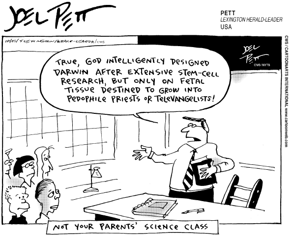 Political cartoon on Schools Making Progress by Joel Pett, Lexington Observer