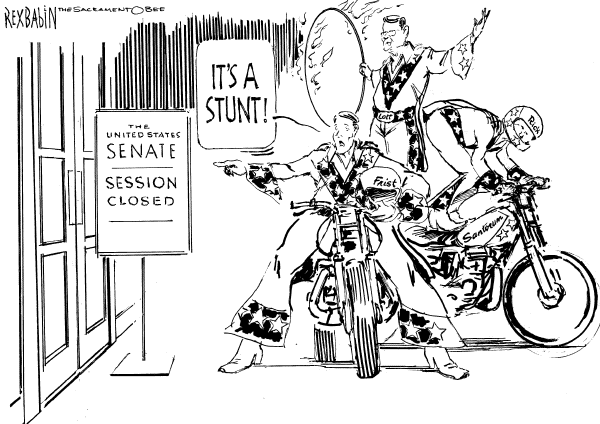 Political cartoon on Libby Indicted, Investigation Continues by Rex Babin, Sacramento Bee