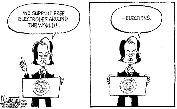 Political cartoon on CIA's Secret Prisons Exposed by Doug Marlette, Tallahasee Democrat