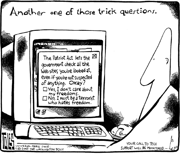 Political cartoon on CIA's Secret Prisons Exposed by Tom Toles, Washington Post