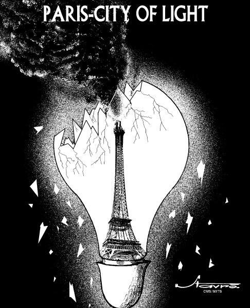Political cartoon on Riots Erupt in France by Starvo