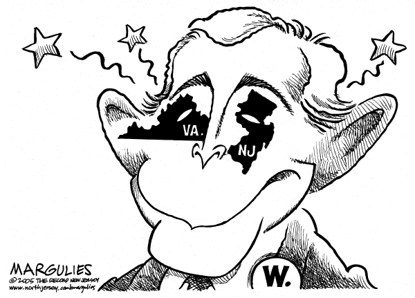 Political cartoon on Election Results by Jimmy Margulies, The Record, New Jersey
