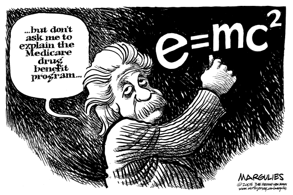 Political cartoon on New Medicare Plan Revealed by Jimmy Margulies, The Record, New Jersey