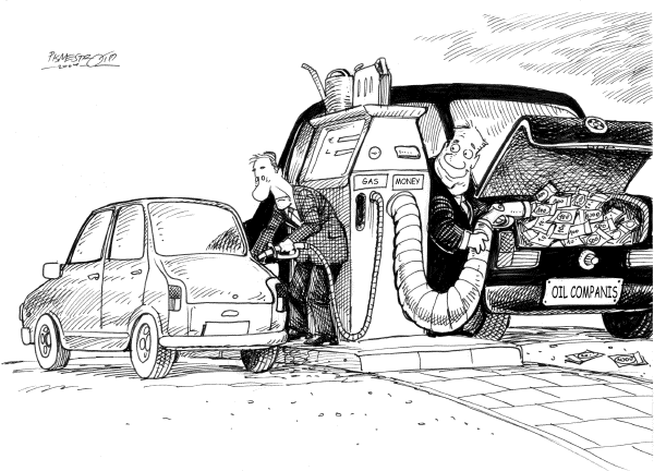 Political cartoon on Oil Company Execs Testify by Pismestr