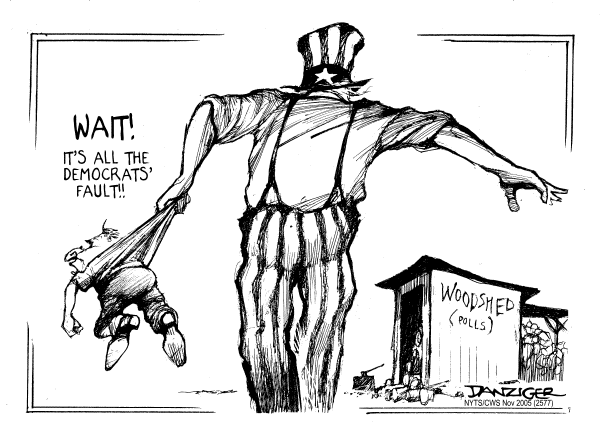 Political cartoon on Bush Under Fire for Pre-War Intelligence by Jeff Danziger, Cartoonists & Writers Syndicate