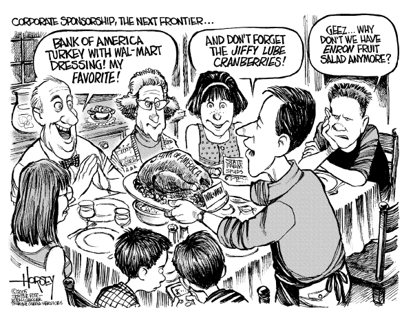 Political cartoon on In Other News by David Horsey, Seattle Post-Intelligencer