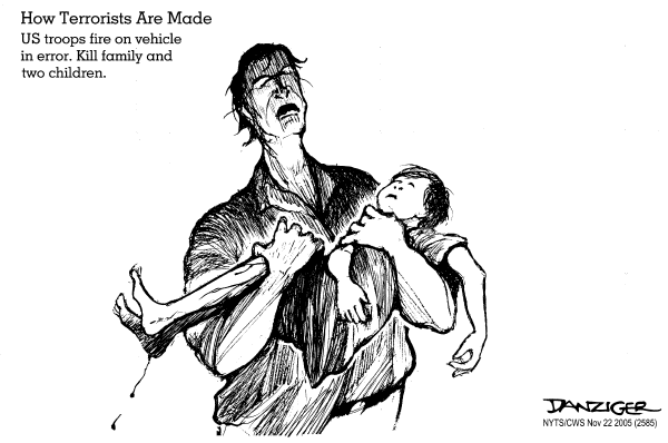 Political cartoon on Iraq War at Critical Juncture by Jeff Danziger, Cartoonists & Writers Syndicate