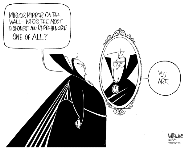 Political cartoon on Rep. Murtha Calls for Pullout from Iraq by Ann Telnaes, Tribune Media Services