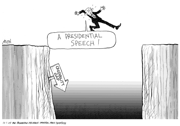 Political cartoon on President Seeks to Restore Confidence by Tony Auth, Philadelphia Inquirer