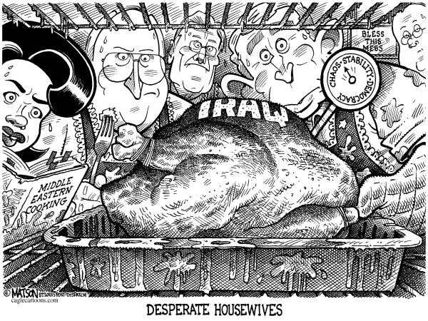Political cartoon on Victory the Only Option, Bush Says by RJ Matson, New York Observer