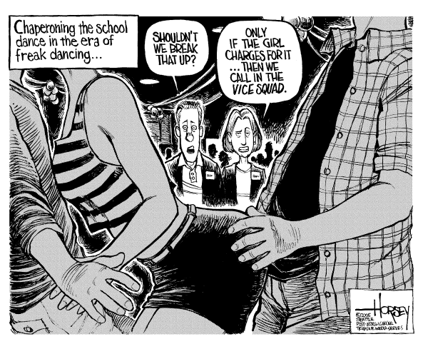 Political cartoon on In Other News by David Horsey, Seattle Post-Intelligencer