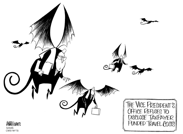 Political cartoon on VP Is Staying Busy by Ann Telnaes, Tribune Media Services