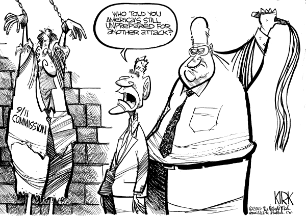 Political cartoon on 911 Report Critical of White House by Kirk Walters, Toledo Blade